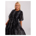 Dámské šaty velikosti plus size s 3/4 rukávy - LAKERTA