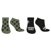 Jurský svět - licence Chlapecké kotníkové ponožky - Jurský svět 5234100, khaki / černá Barva: Mi