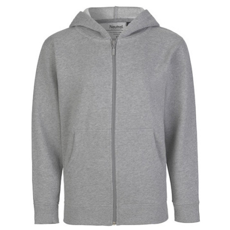 Neutral Dětská mikina na zip NE13301 Sport Grey