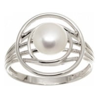 Stříbrný prsten s perlou STRP0340F
