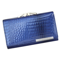 Elegantní kožená lakovaná peněženka Gregorio TALIA,  modrá