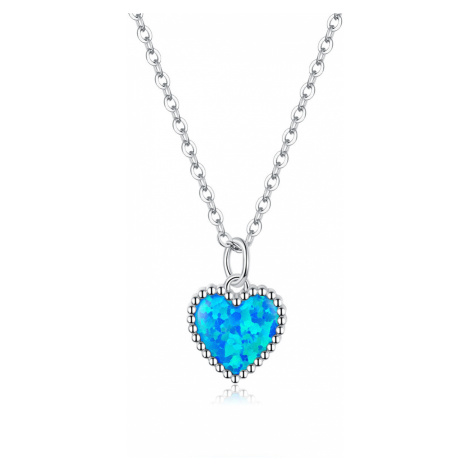 Linda's Jewelry Stříbrný náhrdelník Srdce Oceánu Ag 925/1000 INH124