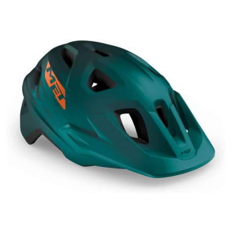Cyklistická helma MET Echo alpine zelená/oranžová