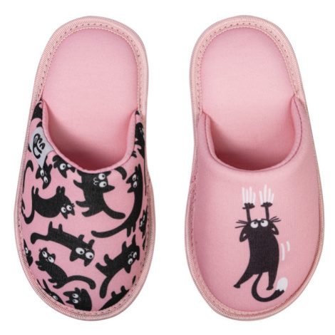 Veselé dětské papuče Dedoles Růžové kočky (D-K-F-KS-C-T-079)