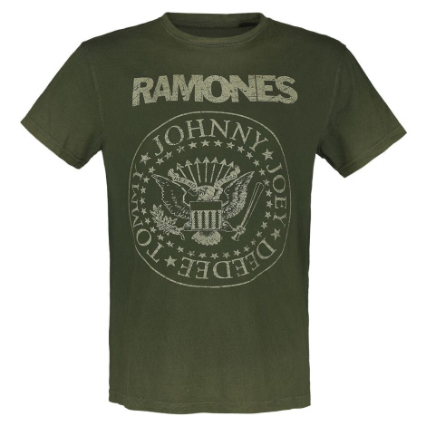Ramones Crest Tričko zelená
