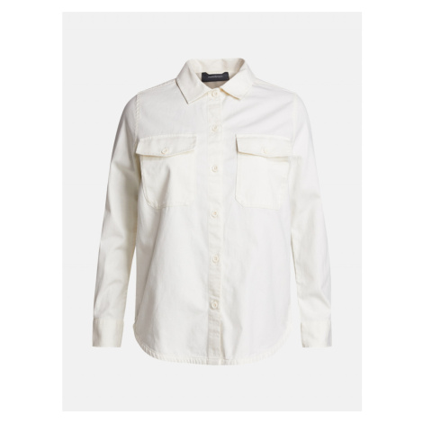 Košile peak performance w kelly cotton shirt bílá