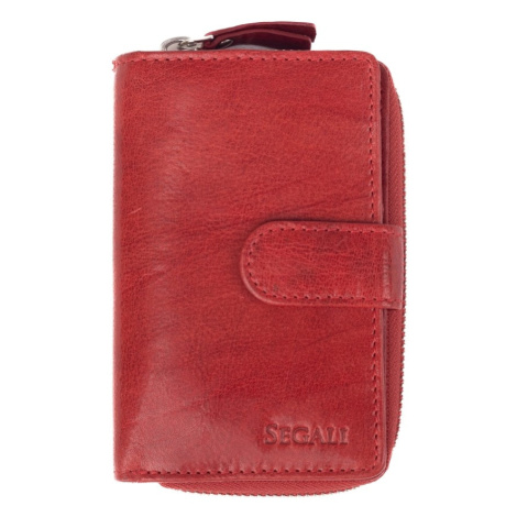 SEGALI Dámská kožená peněženka SG-21619 červená