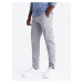 Ombre Men's STRAIGHT LEG cargo pants with triangle pocket pin - gray