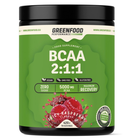 GreenFood Performance BCAA 2:1:1 Juicy malina 420 g GreenFood Nutrition
