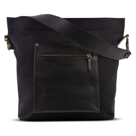 Bagind Kiara Misty - černá kožená kabelka z hovězí kůže, ruční výroba, český design