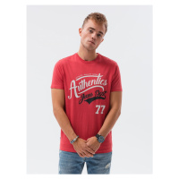 Buďchlap Červené tričko s nápisem Authentics S1434 V-22A