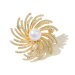 Éternelle Brož s perlou a Swarovski krystaly Claudia B7016-XC03661TA Bílá/čirá