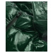 Tmavě zelená lakovaná prošívaná dámská bunda (7697)