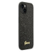 PC/TPU Glitter Flakes Metal Logo Zadní Kryt pro iPhone 14 Black Obal na telefon Guess