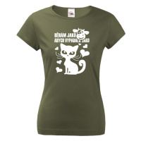 Dámské běžecké tričko Běhám jako kráva abych vypadala jako kočka