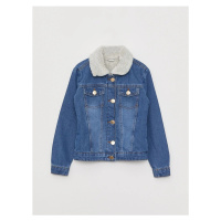 LC Waikiki Lcw Dětská košile Límec Dívčí Jean Jacket