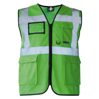 Korntex Berlin Multifunkční reflexní vesta na zip KX802 Green