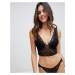 Lindex Emelie Lace Padded Bralette in black-Red