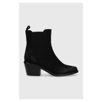 Westernové boty Answear Lab dámské, černá barva, na podpatku, zateplené