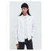 Košile Tommy Jeans bílá barva, regular, s límečkem button-down, DM0DM18335