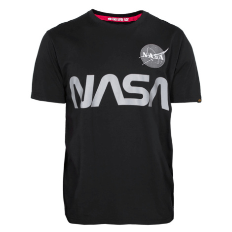 Alpha Industries Tričko NASA Reflective T černé