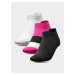 4F H4L22-SOD002 DEEP BLACK+HOT PINK+WHITE Ponožky EU H4L22-SOD002 BLACKPINKWHITE