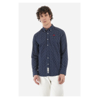 Košile la martina man shirt l/s printed poplin modrá