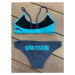 Dámské plavky borntoswim sharks bikini black/turquoise