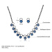 Victoria Filippi Souprava náhrdelníku a náušnic Swarovski Elements Salvia SET0263 Tmavě modrá 44