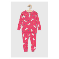 Dětské bavlněné pyžamo GAP růžová barva