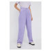 Kalhoty Wrangler dámské, fialová barva, široké, high waist