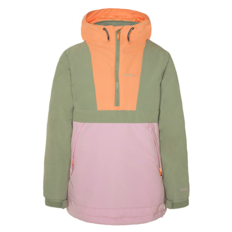 Dívčí lyžařská bunda Protest SENNAY zelená/oranžová