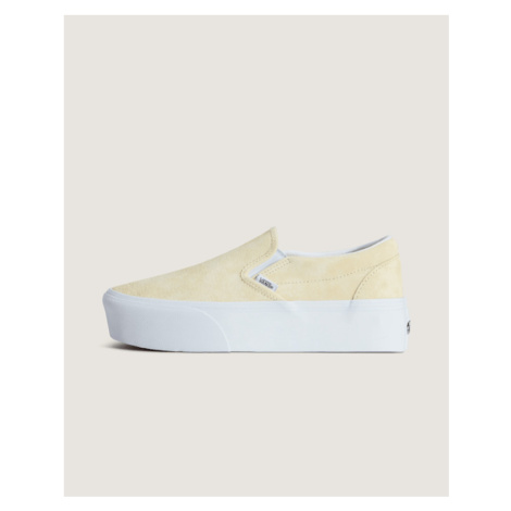Vans - Classic Slip-On Stackform Shoes, Man, Beige, Size: