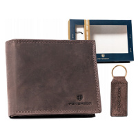 Pánská kožená peněženka a klíčenka PTN SET-M-N994-CHM