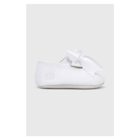 Dětské boty Polo Ralph Lauren bílá barva