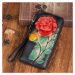 Dlouhá dámská peněženka s barevnou růži