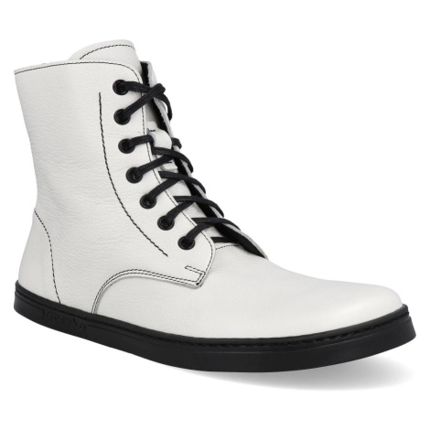Barefoot kotníkové boty Peerko - Breeze bílé