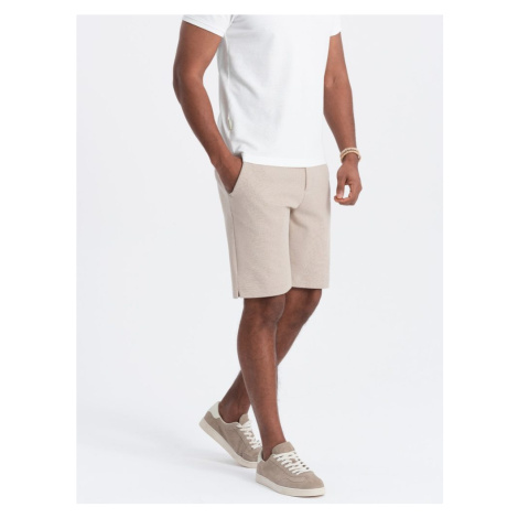 Ombre Clothing Pískové chinos kraťasy V3 SRCS-0127