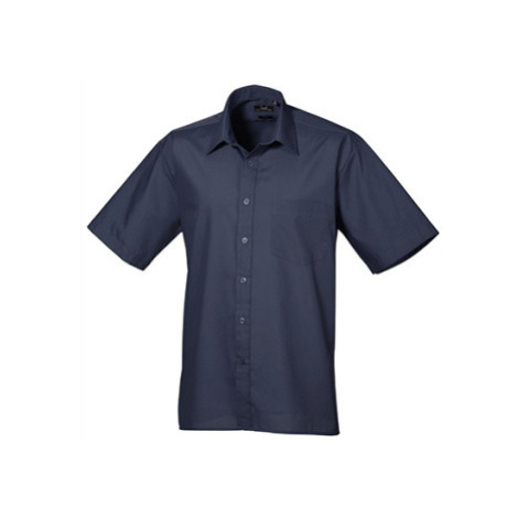 Premier Workwear Pánská košile s krátkým rukávem PR202 Navy -ca. Pantone 2766