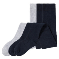 lupilu® Chlapecké punčochové kalhoty s BIO bavlnou, 3 kusy (šedá / navy modrá)