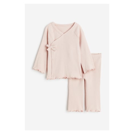 H & M - Dvoudílná bavlněná souprava - růžová H&M