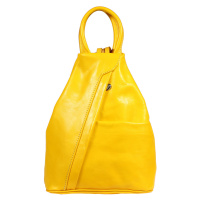 Žlutý kožený batůžek Mea Gialla