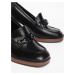 Černé dámské kožené boty na podpatku Nero Giardini