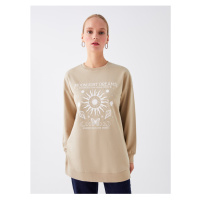 LC Waikiki Crew Neck Printed Long Sleeve Women's Tunic