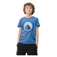 Chlapecké turistické triko s krátkým rukávem 4F JUNIOR TSHIRT-4FJWSS24TTSHM1133-33S-BLUE