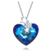 Éternelle Exkluzivní náhrdelník Swarovski Elements Niamh - srdce NH1120 Modrá 40 cm + 5 cm (prod
