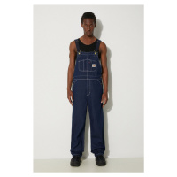 Džíny Carhartt WIP Bib Overall pánské, tmavomodrá barva