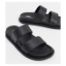 ASOS DESIGN Wide Fit Friday jelly flat sandals in black