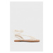 Kožené sandály AllSaints dámské, bílá barva, Donna