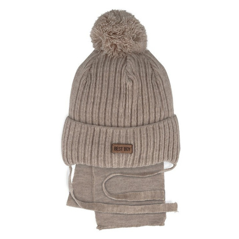 AJS 48-316 Chlapecká sada čepice+šátek